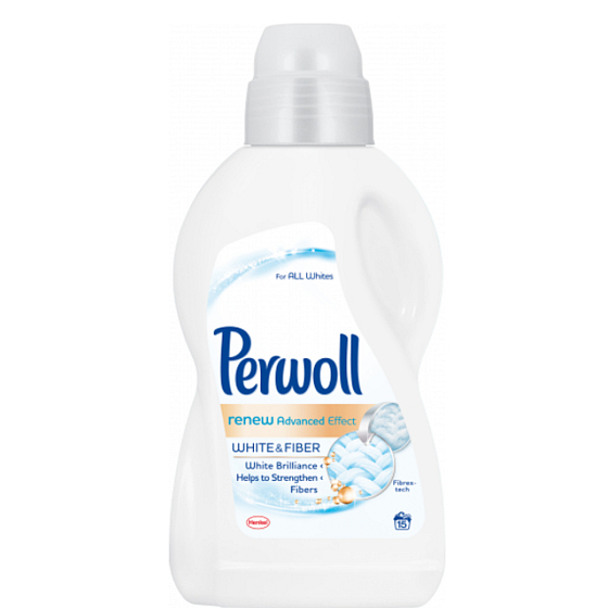 Perwoll White & Fibe Waschgel für weißes Leinen, gemischte und synthetische Stoffe 2 l