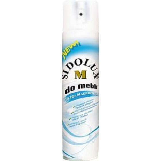 Sidolux M für Möbel Hypoallergene Hypoallergen Antistatisches Spray gegen Staub und Allergene 350 ml