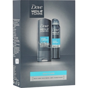 Dove FM Clean Comfort Männer + Pflege Duschgel 250 ml + Deodorant Spray für Männer 150 ml, Kosmetikset
