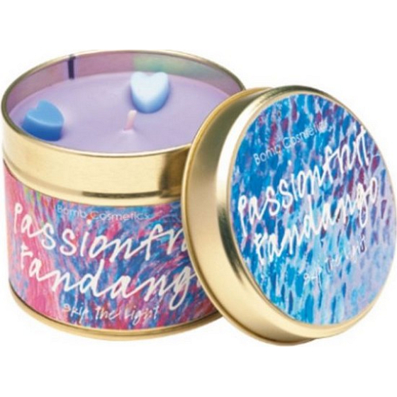 Bomb Cosmetics Sin Dance - Passionsfrucht Fandango Kerze Duftende natürliche, handgemachte Kerze in einer Blechdose brennt bis zu 35 Stunden