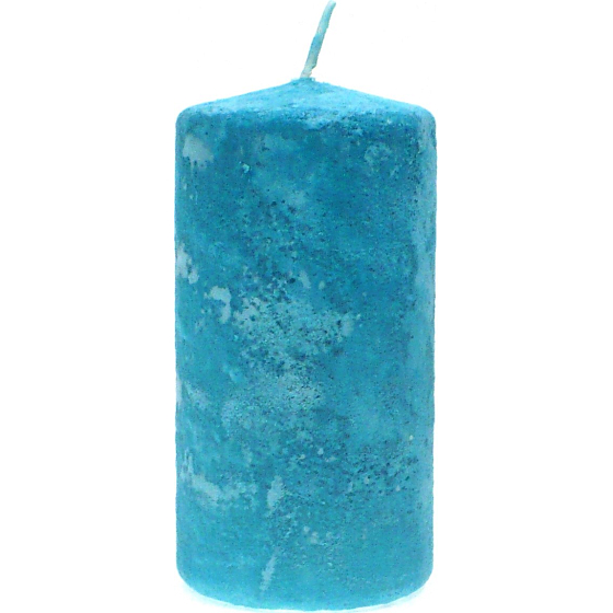 Lima Marmor Baumwolle Duftkerze blau Zylinder 50 x 100 mm 1 Stück