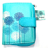 Albi Original Design Leder Geldbörse Löwenzahn auf blauem Hintergrund 10 x 13 cm