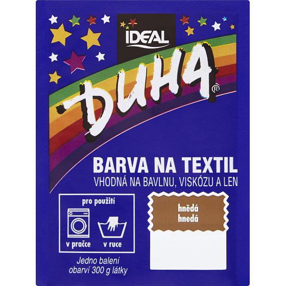 Ideal Duha braun, Textilfarbe für Baumwolle, Viskose und Leinen, für 300 g Stoff, 15 g