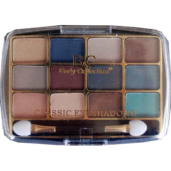 Body Collection Klassisches Lidschatten-Kosmetik-Lidschatten-Kassettenset 2 12 x 1 g