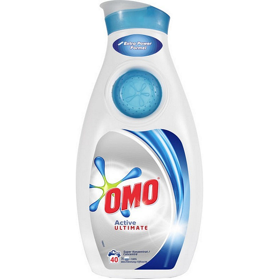 Omo Active Ultimate Gel zum Waschen, weiße Wäsche 40 Dosen 1,4 l