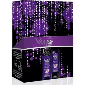 Gliss Kur Fiber Therapy Shampoo für strapaziertes Haar 250 ml + Conditioner 200 ml, Kosmetikkassette