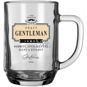 Nekupto League of Real Gentlemen Bierglas Real Gentleman - unverwechselbar, intelligent, stark und stilvoll 500 ml
