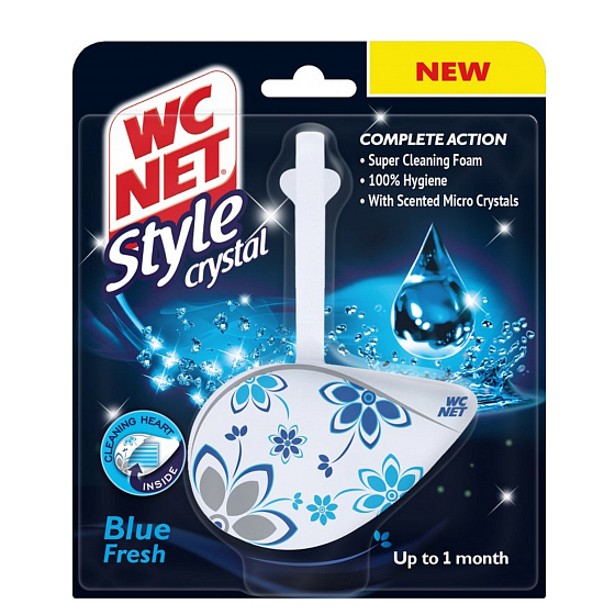 WC Net Crystal Style Blau Frischer Vorhang 36,5 g