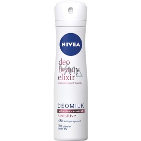 Nivea Deo Beauty Elixier Deomilk Empfindliches Antitranspirant Deodorant Spray für Frauen 150 ml