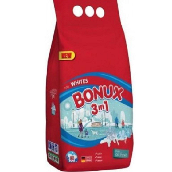 Bonux White Polar Ice Fresh 3 in 1 Waschpulver für weiße Wäsche 80 Dosen 6 kg