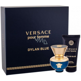 Versace Dylan Blue pour Femme Eau de Parfum für Frauen 30 ml + Körperlotion 50 ml, Geschenkset für Frauen