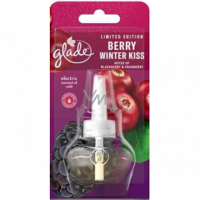 Glade Electric Scented Oil Berry Winter Kiss mit dem Duft von Brombeeren und Preiselbeeren Flüssigfüllung für elektrischen Lufterfrischer 20 ml