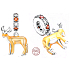 Charms Sterling Silber 925 Antilope, Tierarmband Anhänger