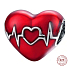 Charm Sterling Silber 925 Rotes Herz schlagendes Herz, Perle am Armband Liebe