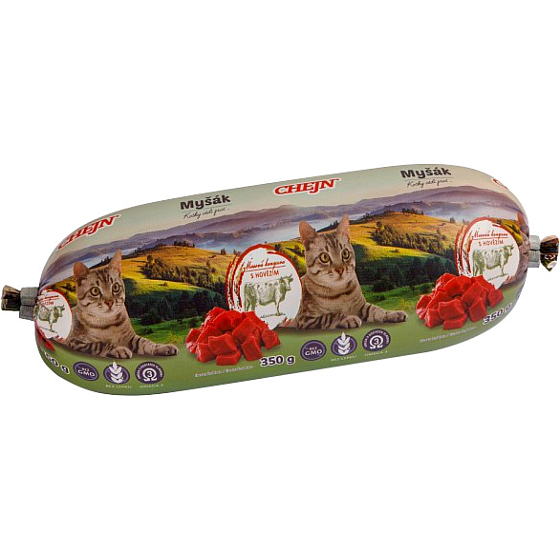 Chejn Myšák mit Rindfleisch Konserve für Katzen, 350 g