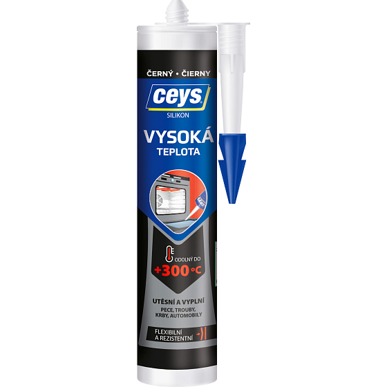 Ceys Silikonacetat hohe Temperatur, schwarz, 280 ml