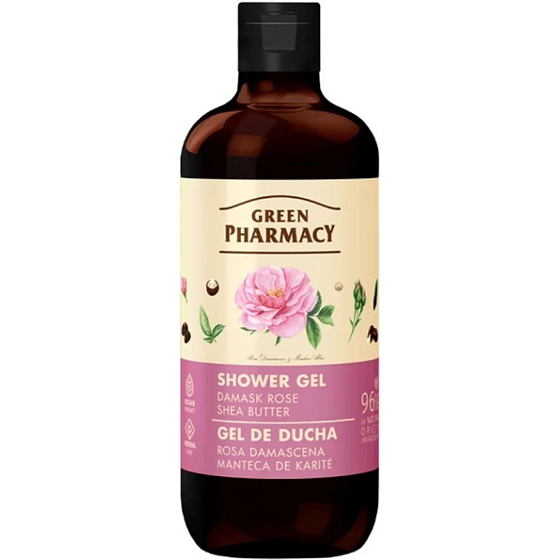 Green Pharmacy Duschgel mit Damaszener-Rose und Sheabutter 500 ml