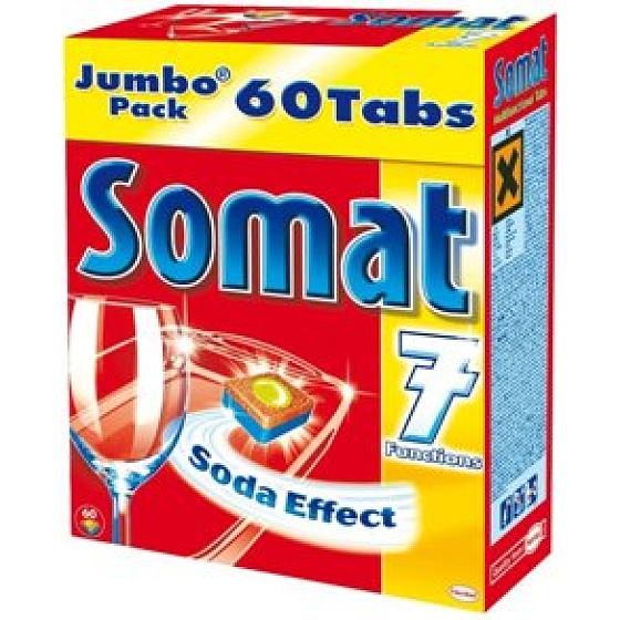 Somat 7 Tabletten in der Spülmaschine 60 Tabletten & Spülmaschinenreiniger
