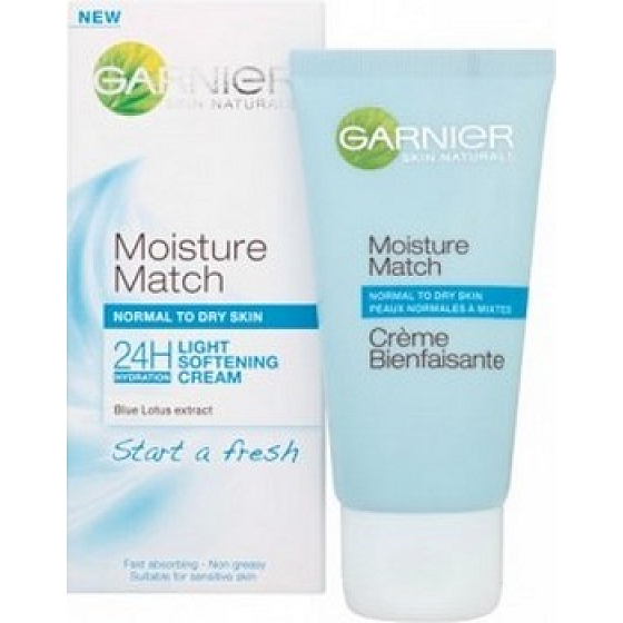 Garnier Skin Naturals Moisture Match 24h leichte, weichmachende Creme 50 ml