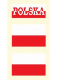 Bogen Tattoo Aufkleber auf Gesicht und Körper Polen Flagge 3 Motiv