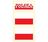 Bogen Tattoo Aufkleber auf Gesicht und Körper Polen Flagge 3 Motiv