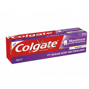 Colgate Maximum Cavity Protection Whitening Zahnpasta mit einem Bleaching-Effekt von 75 ml
