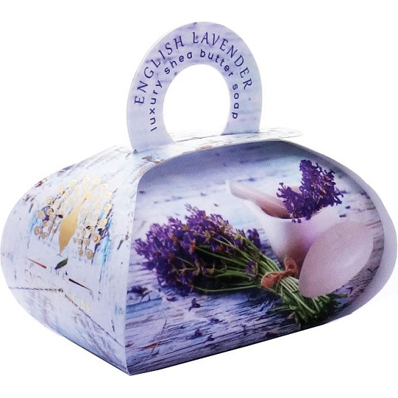 Englische Seife Englischer Lavendel natürliche parfümierte Toilettenseife mit Sheabutter 260 g