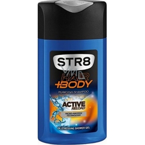 Str8 Active Reload Duschgel für Haar und Körper für Männer 250 ml