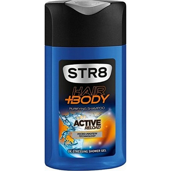 Str8 Active Reload Duschgel für Haar und Körper für Männer 250 ml