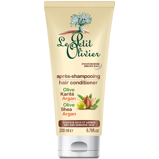 Le Petit Olivier Oliva, Sheabutter und Arganöl Haarspülung für trockenes und sprödes Haar 200 ml