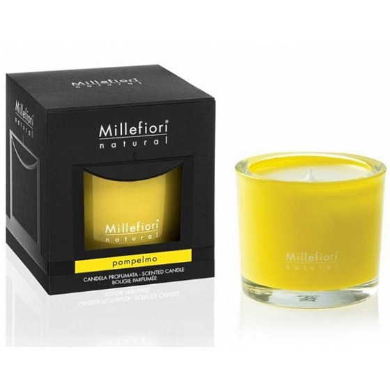 Millefiori Milano Natural Pompelmo - Grep Duftkerze brennt bis zu 60 Stunden 180 g