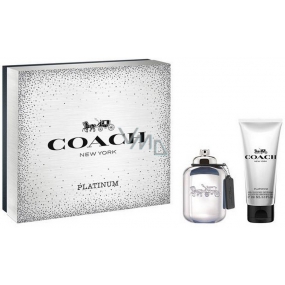Coach Platinum parfümiertes Wasser für Männer 60 ml + Duschgel 100 ml, Geschenkset