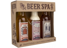 Bohemia Gifts Beer Spa Premium mit Bierhefe- und Hopfenextrakten Duschgel 200 ml + Haarshampoo 200 ml + Badeschaum 200 ml, Kosmetikset