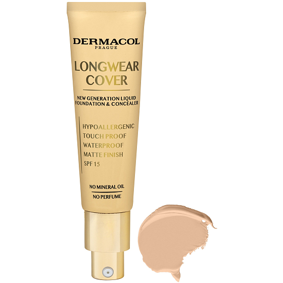 Dermacol Longwear Cover lang anhaltendes Make-up 01 Porzellan 30 ml