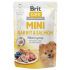 Brit Care Mini Rabbit & Lachsfilets in Soße komplettes Super-Premium-Futter für erwachsene Hunde kleiner Rassen Beutel 85 g