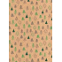 Ditipo Geschenkpapier 70 x 200 cm Weihnachten KRAFT grüne und schwarze Bäume