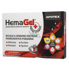 Apotex HemaGel Erste Hilfe 5 g + 3 Stück Deckfolie