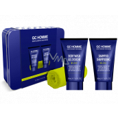 Grace Cole GC Sport Reinigungsgel 50 ml + Shampoo 50 ml + Waschlappen + Blechdose, Kosmetikset für Männer