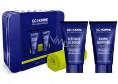 Grace Cole GC Sport Reinigungsgel 50 ml + Shampoo 50 ml + Waschlappen + Blechdose, Kosmetikset für Männer