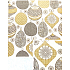 Nekupto Weihnachtsgeschenkpapier 70 x 500 cm Weiß mit goldenen und schwarzen Verzierungen