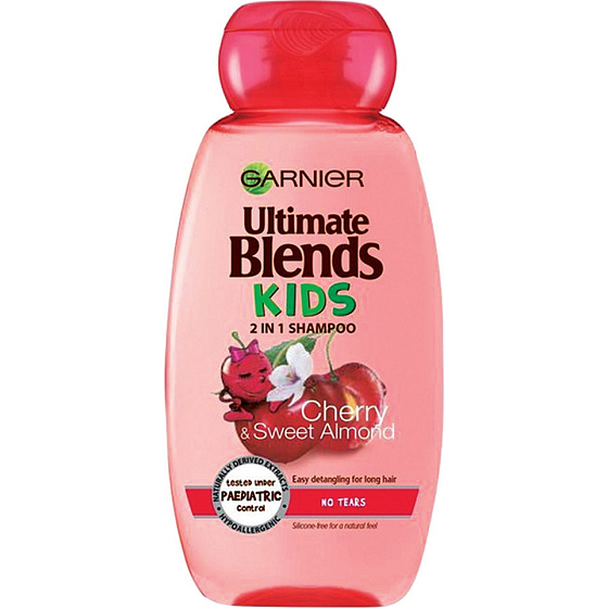 Garnier Ultimate Blends Kids Kirsche und Süßmandel 2in1 Haarshampoo für Kinder 250 ml