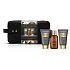 Baylis & Harding Schwarzer Pfeffer und Ginseng Haarwaschmittel und Shampoo 100 ml + Gesichtswasser 50 ml + After Shave Balsam 50 ml + Kosmetiktasche, Kosmetikset für Männer