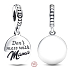 Charm Sterlingsilber 925 Mama - Spiel nicht mit Mama, Gravuranhänger Armband Familie