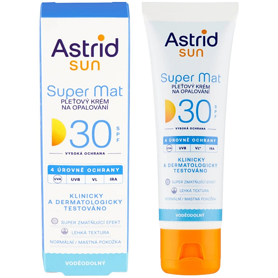 Astrid Sun Super mat OF30 pleťový krém na opalování 50 ml