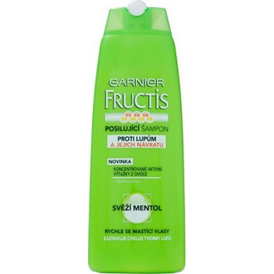 Garnier Fructis Fresh Menthol Anti-Schuppen-Shampoo für schnell schmierendes Haar 250 ml