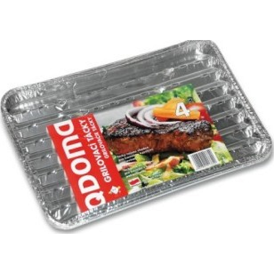 QDoma Grillschalen quadratisch 340 x 230 mm 4 Stück