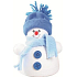Schneemann mollige Figur stehend 14 cm