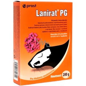 Prost Lanirat PG Granulat zum Abtöten von Ratten, Ratten, Mäusen und Hausmäusen 200 g