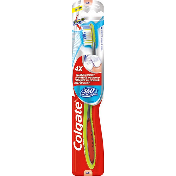 Colgate 360 ° Interdental Weiche weiche Zahnbürste 1 Stück