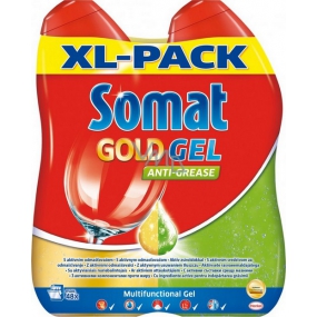 Somat Gold Gel Anti-Fett-Gel mit aktivem Entfetter 2 x 600 ml
